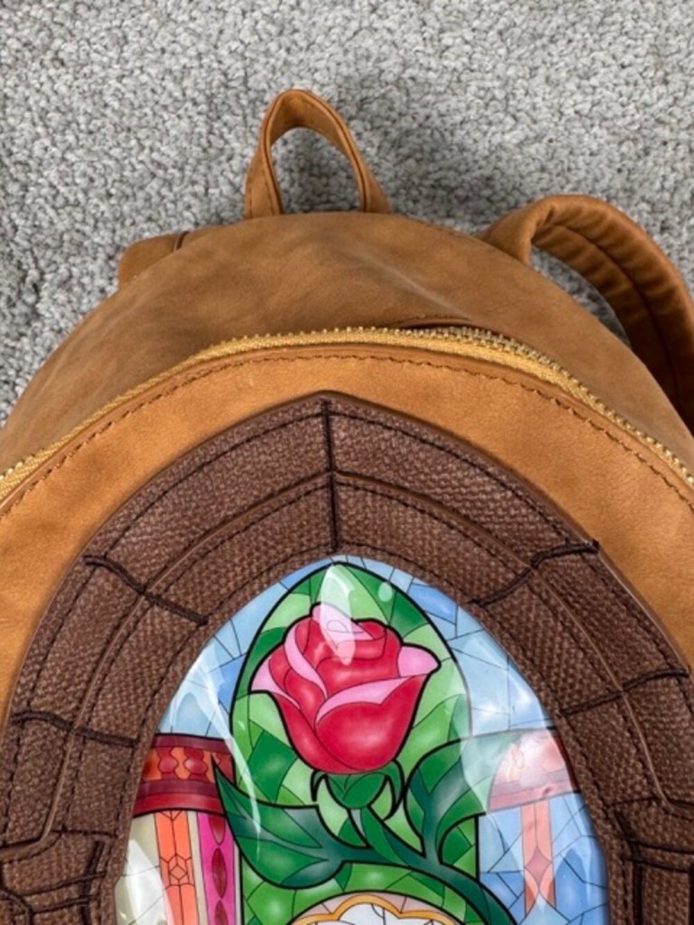 Danielle Nicole Disney Beauty and the Beast Stained Glass Arch Mini Backpack - Picture 3 of 11